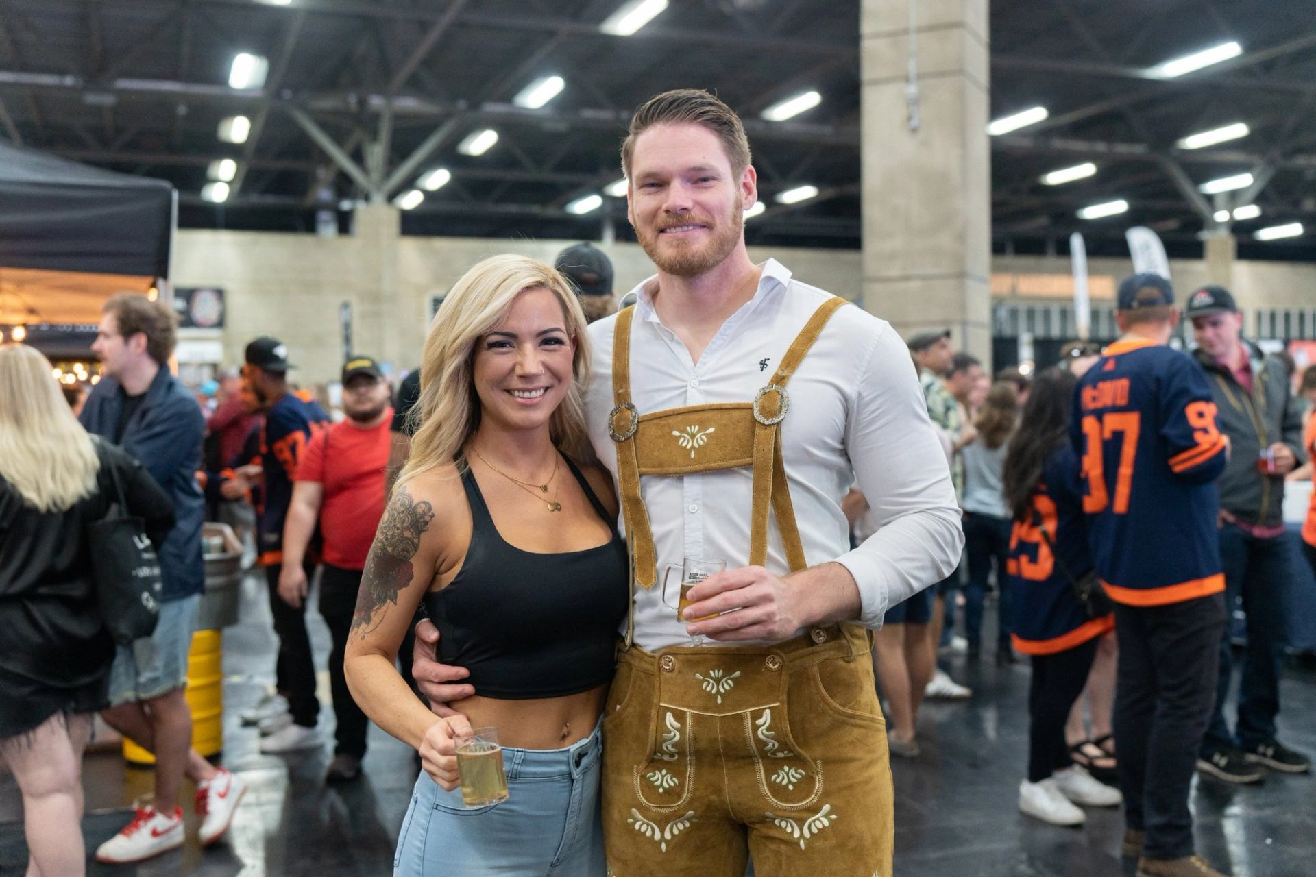 A couple enjoying beerfest