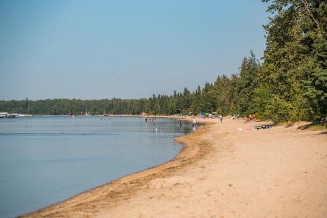 Scenic shot of Pigeon Lake at Ma-Me-O Beach.