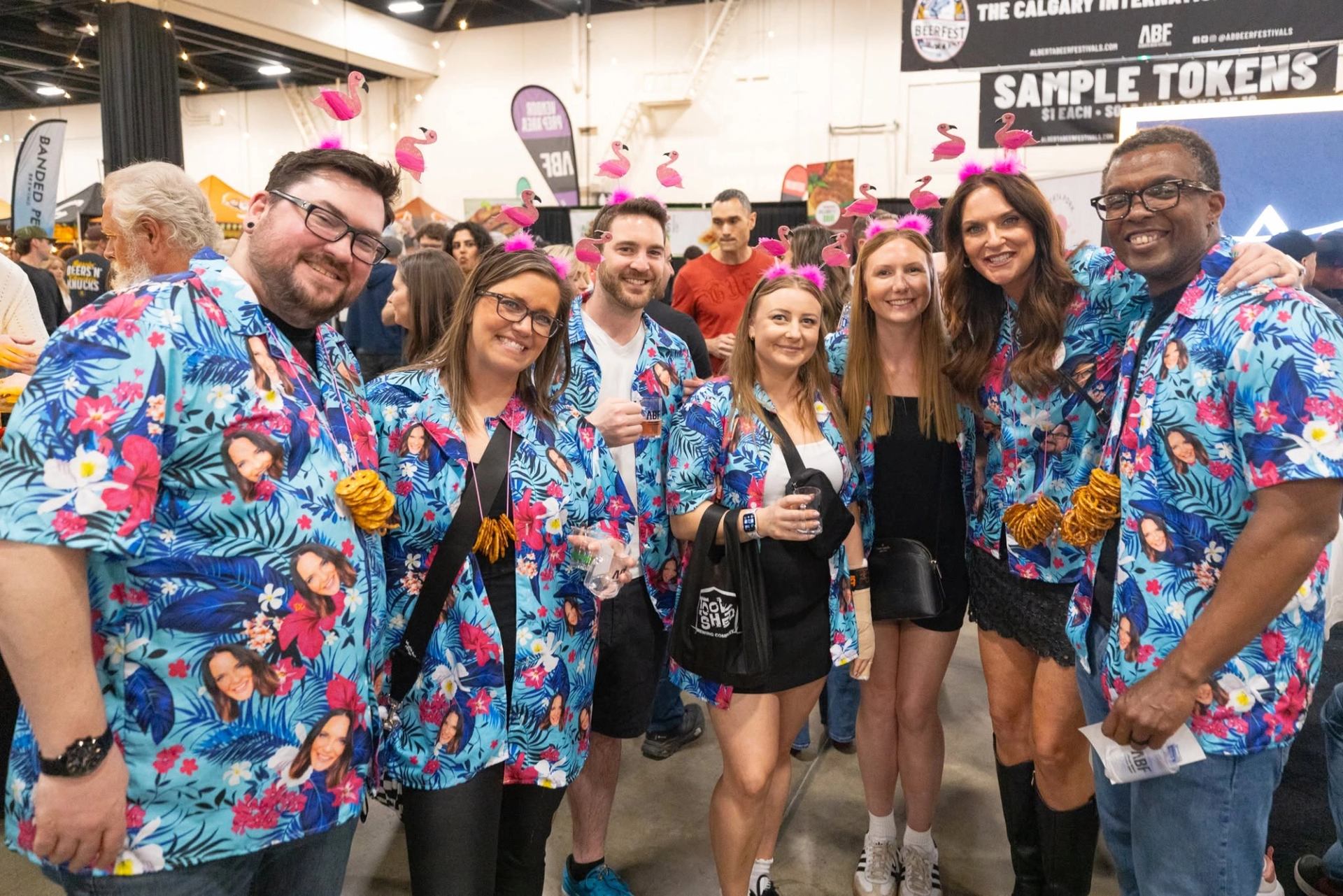 Group of Beerfesters dressed in fun shirts