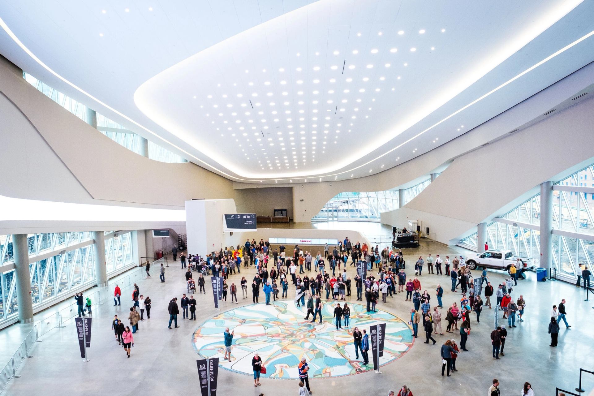 People inside of Rogers Place in Edmonton