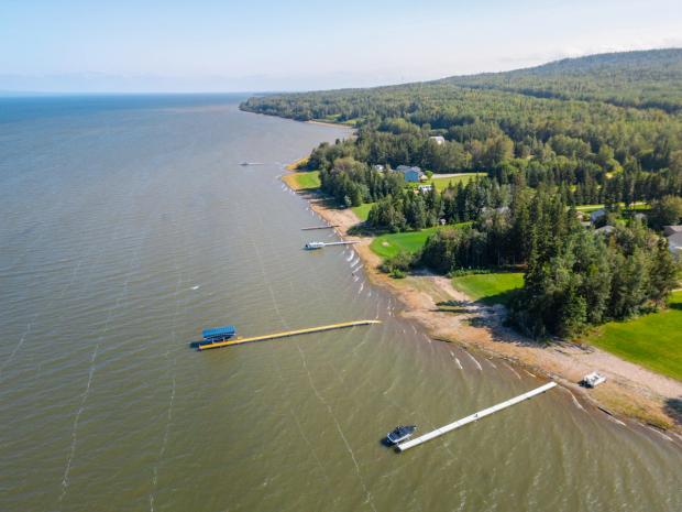 The shore at Canyon Creek Campground & Marina.