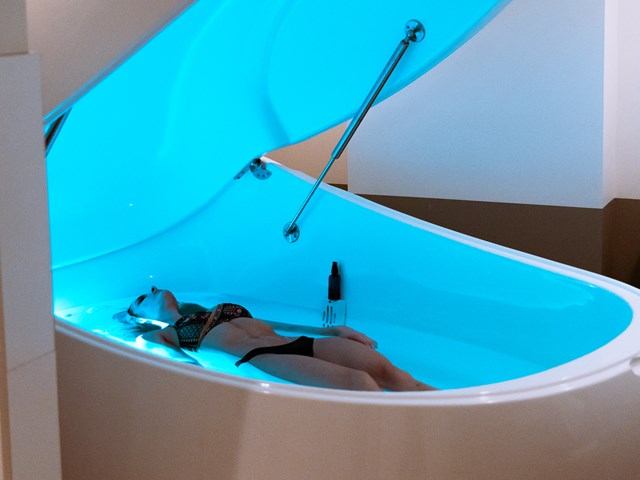 a lady is clear float