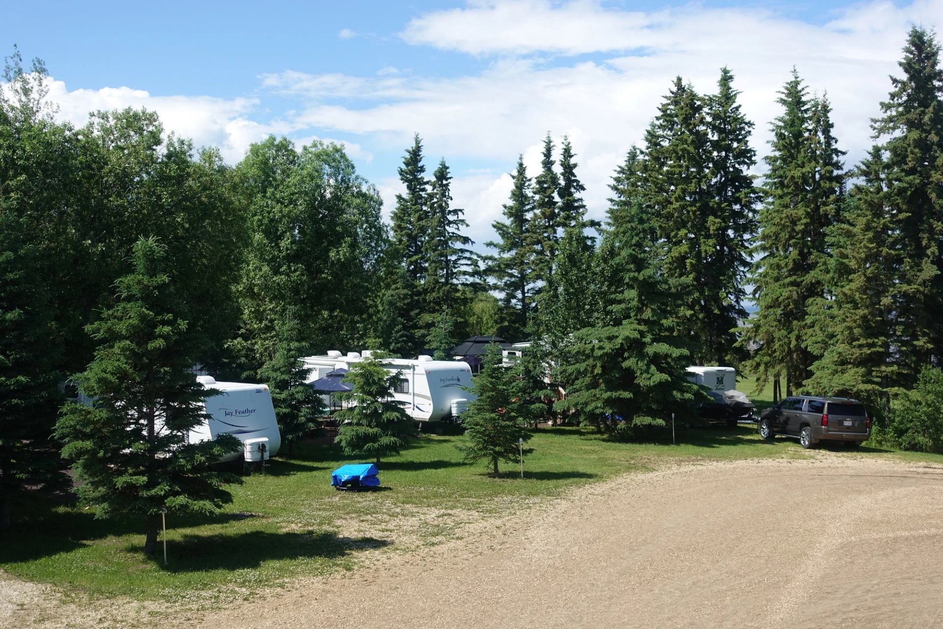 RV lots in a treed area.