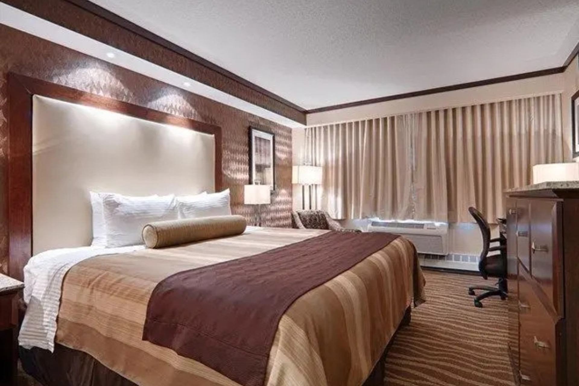 Guest room with King bed.