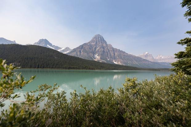 Lake view at Waterfowl Lakes Campground.