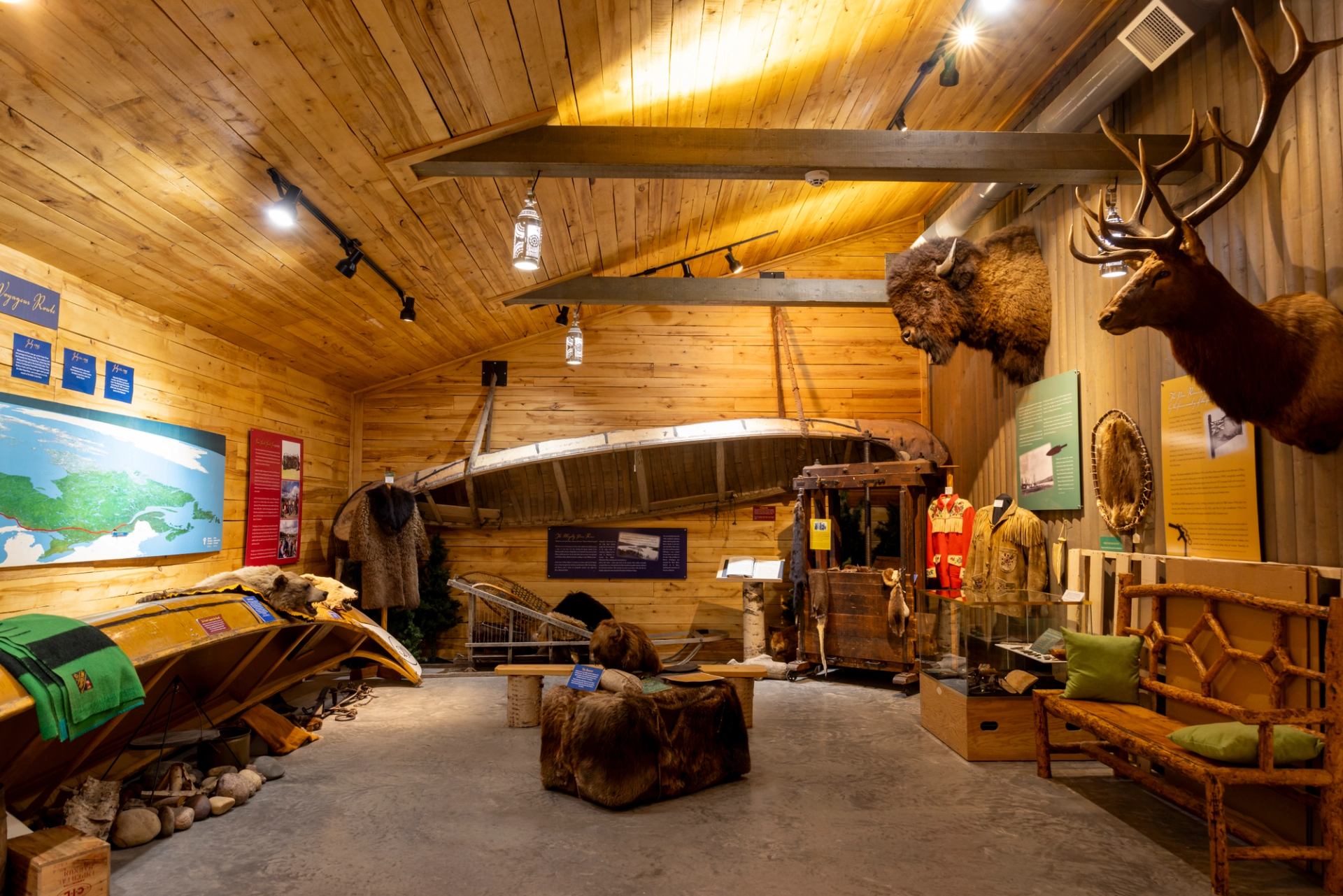 Interior of the Peace River Museum Archives and Mackenzie Centre.