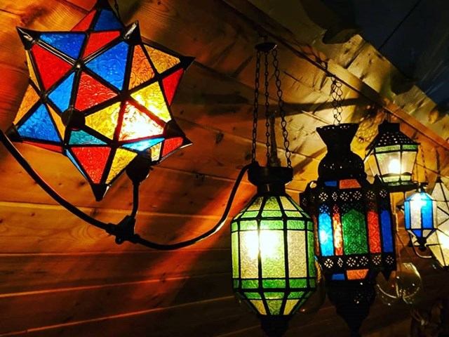 Stained glass lanterns