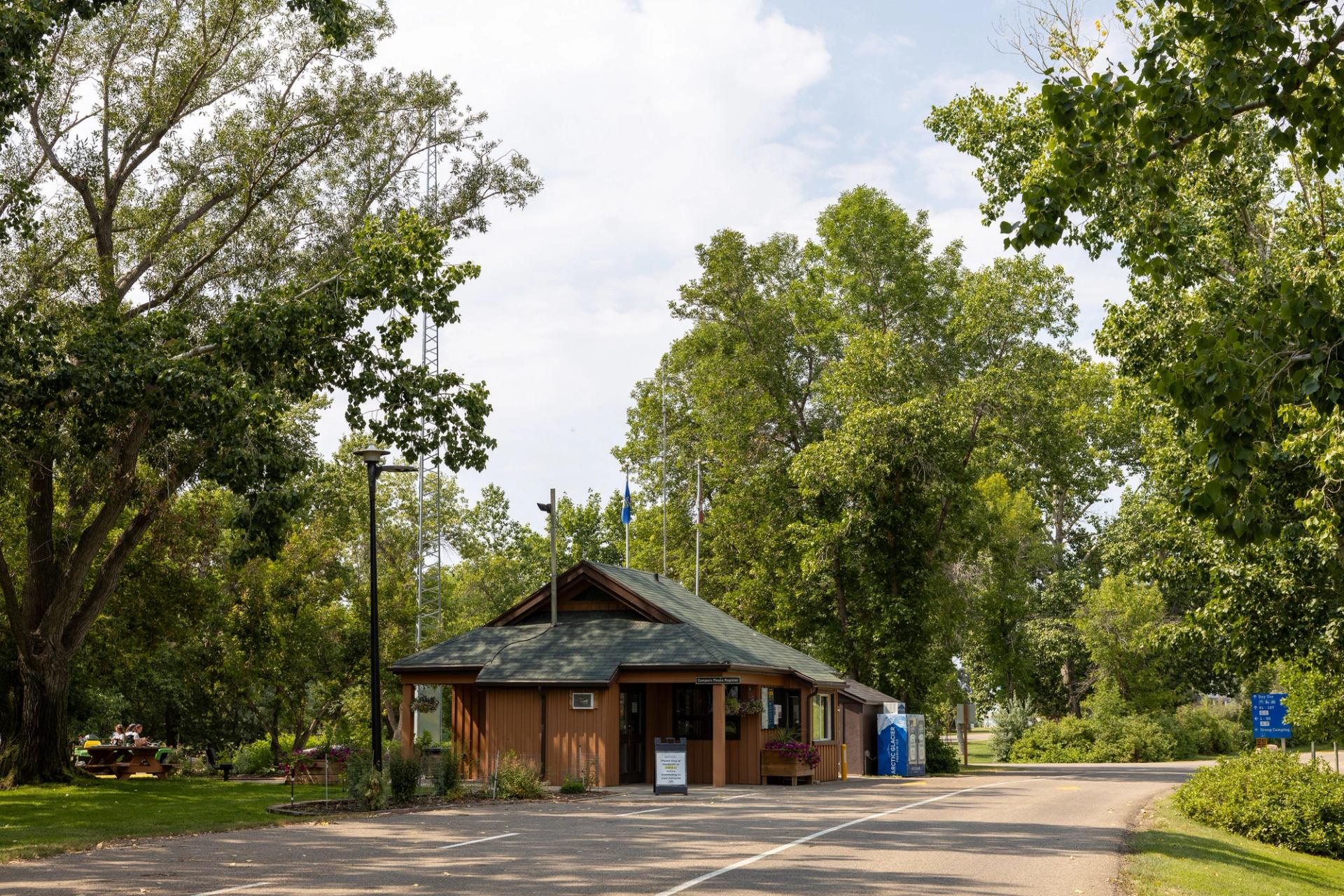 Campground Registration Booth at Kinbrook Island Provincial Park Campground.