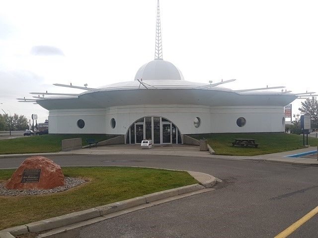 Exterior of the Vulcan Tourism Station.