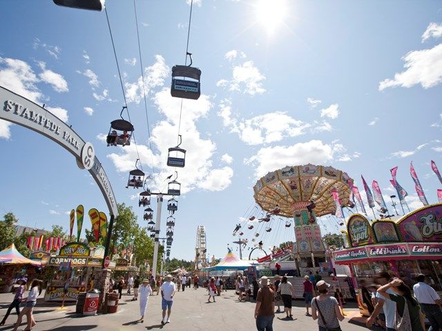 The midway grounds at the Calgary Stampede.