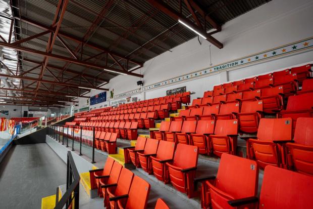 Seating inside Max Bell Centre.