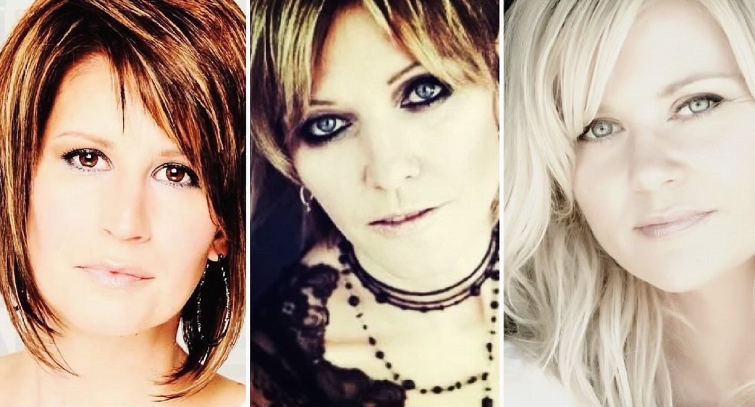 Three close-up portrait photos of people side by side on a white background.