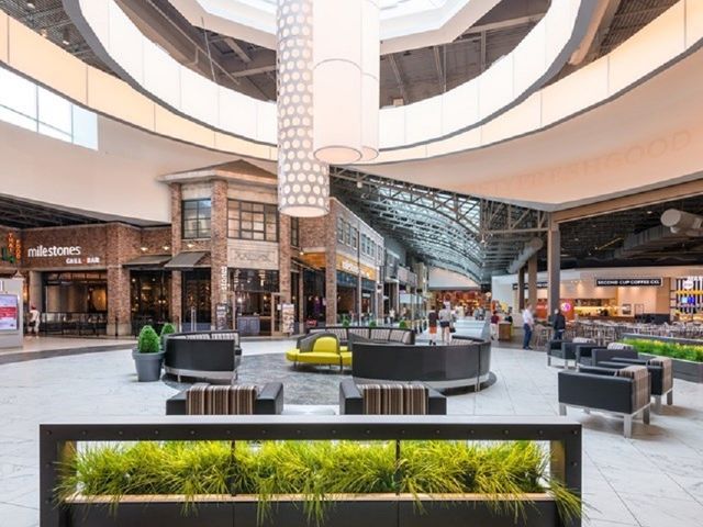 A area to rest and relax from shopping at CrossIron Mills mall.