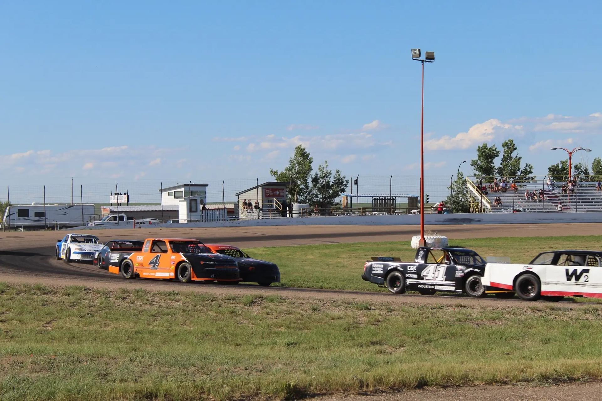 Cars on the racetrack