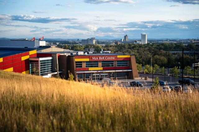 Exterior of Max Bell Centre in Calgary, Alberta.