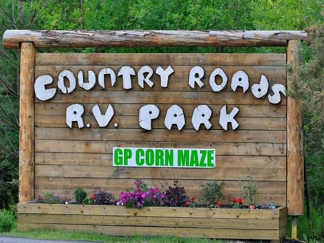 The park sign