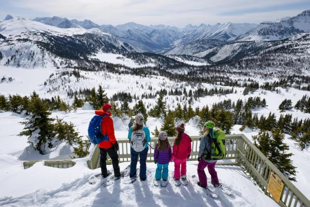 Snowshoeing tour with White Mountain Adventures.