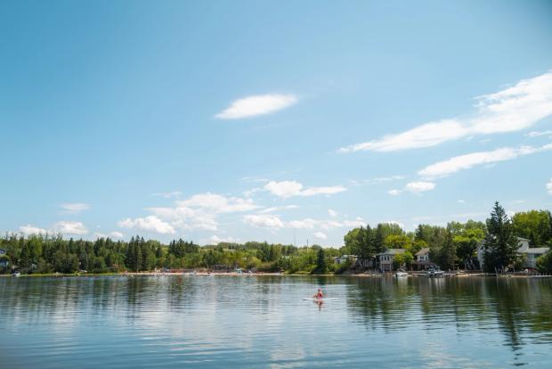 The lake at Sandy Beach Regional Park.