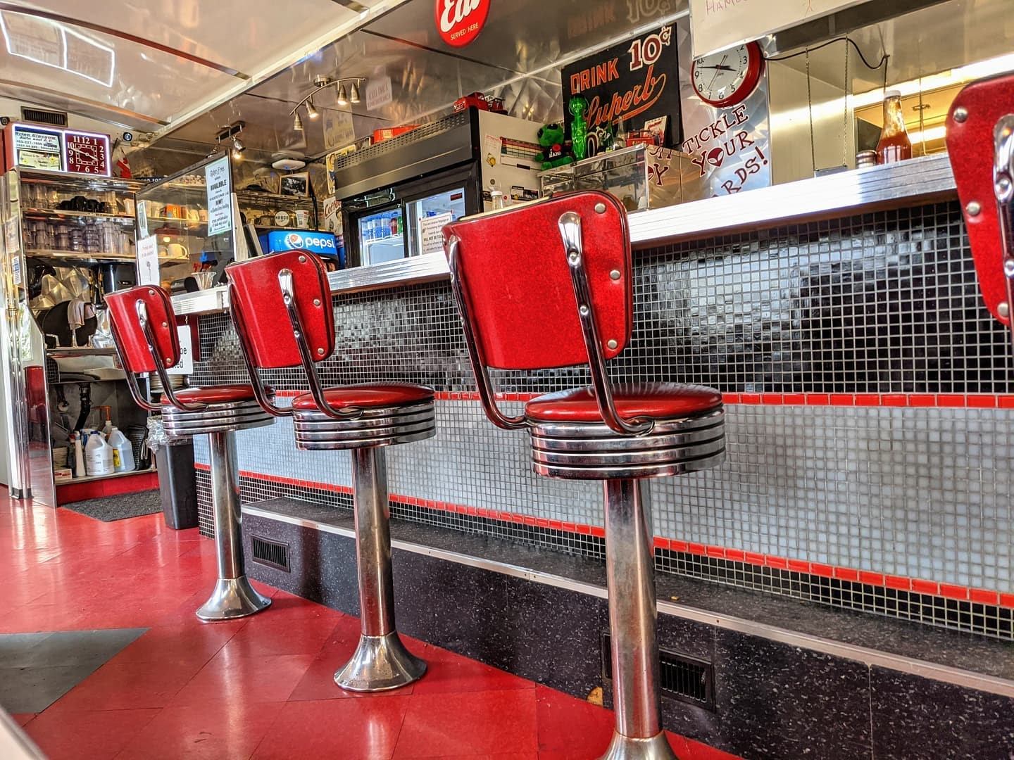 Interior of the Starlite Diner Car.
