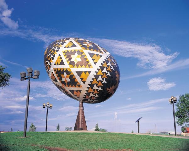 The giant Ukrainian Easter Egg (Pysanka) in Vegreville.