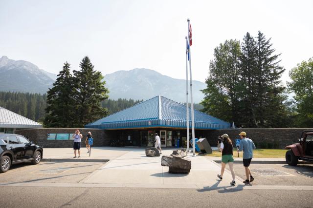 Exterior of the Canmore Visitor Information Center.