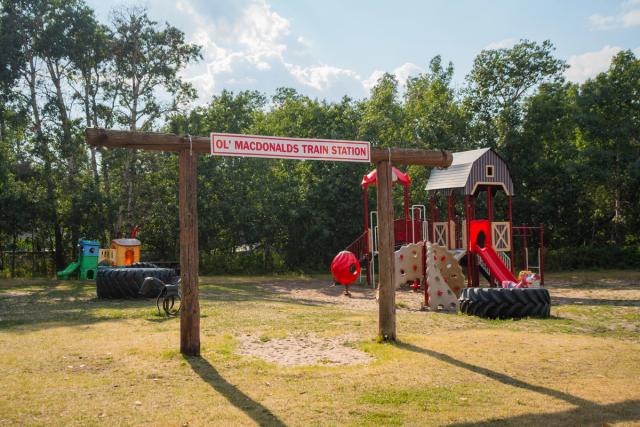 Playground at Ol' MacDonald's Resort.