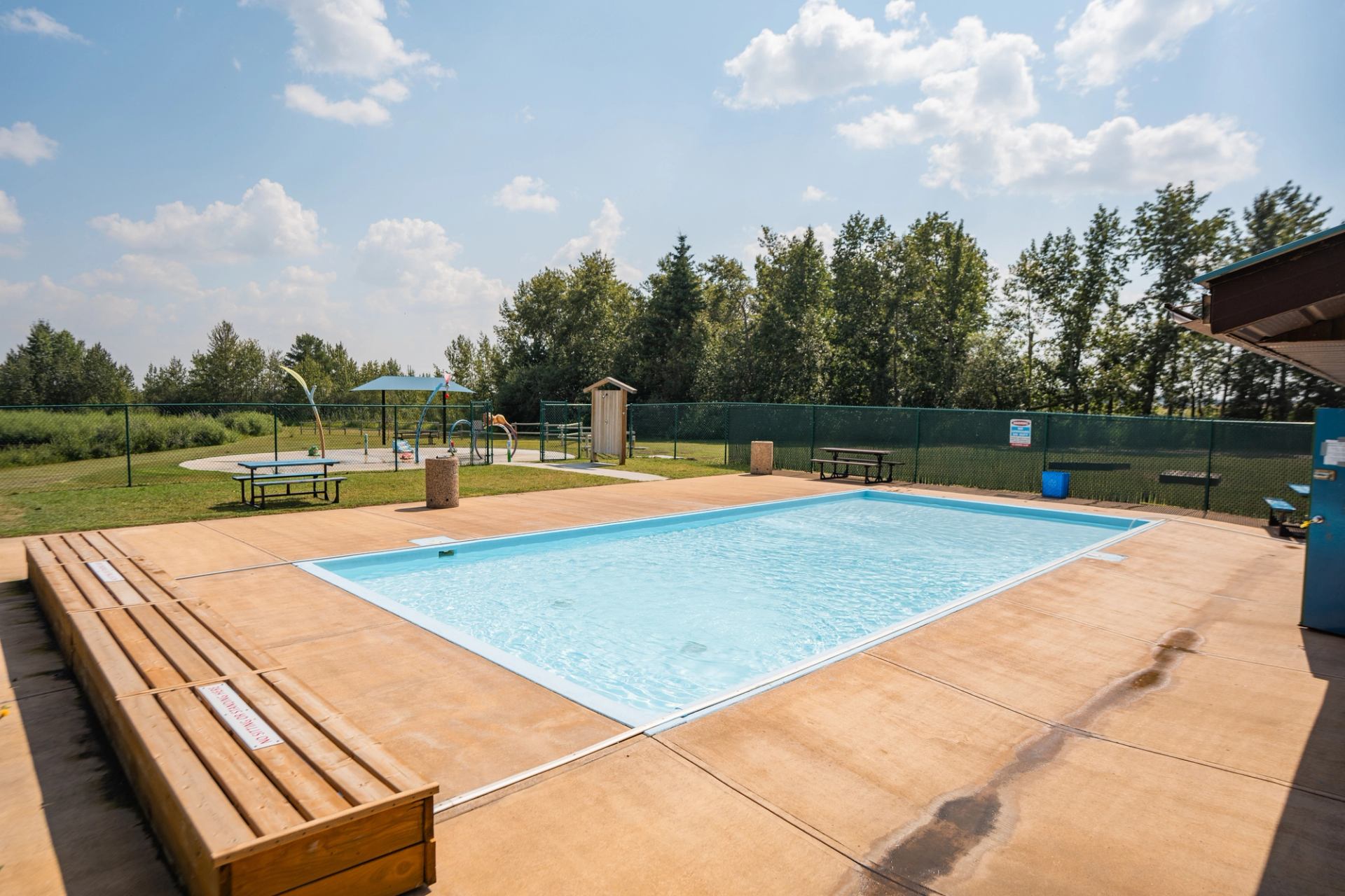 Pool at Sedgewick Lake Park Campground.