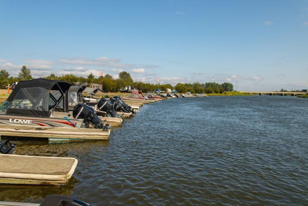 The shore at Roland on the River.