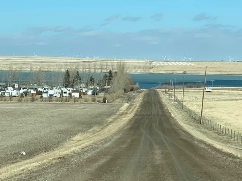 Th road leading to the campground