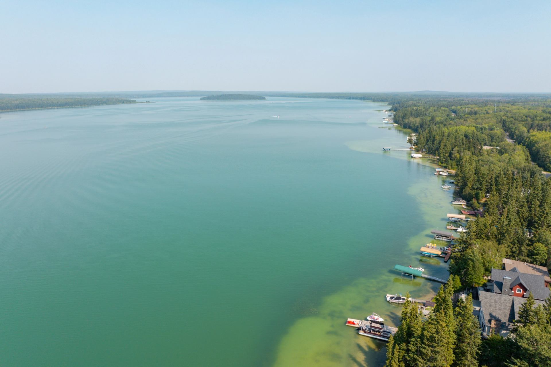 the lake at Crane Lake West M.D. Park.