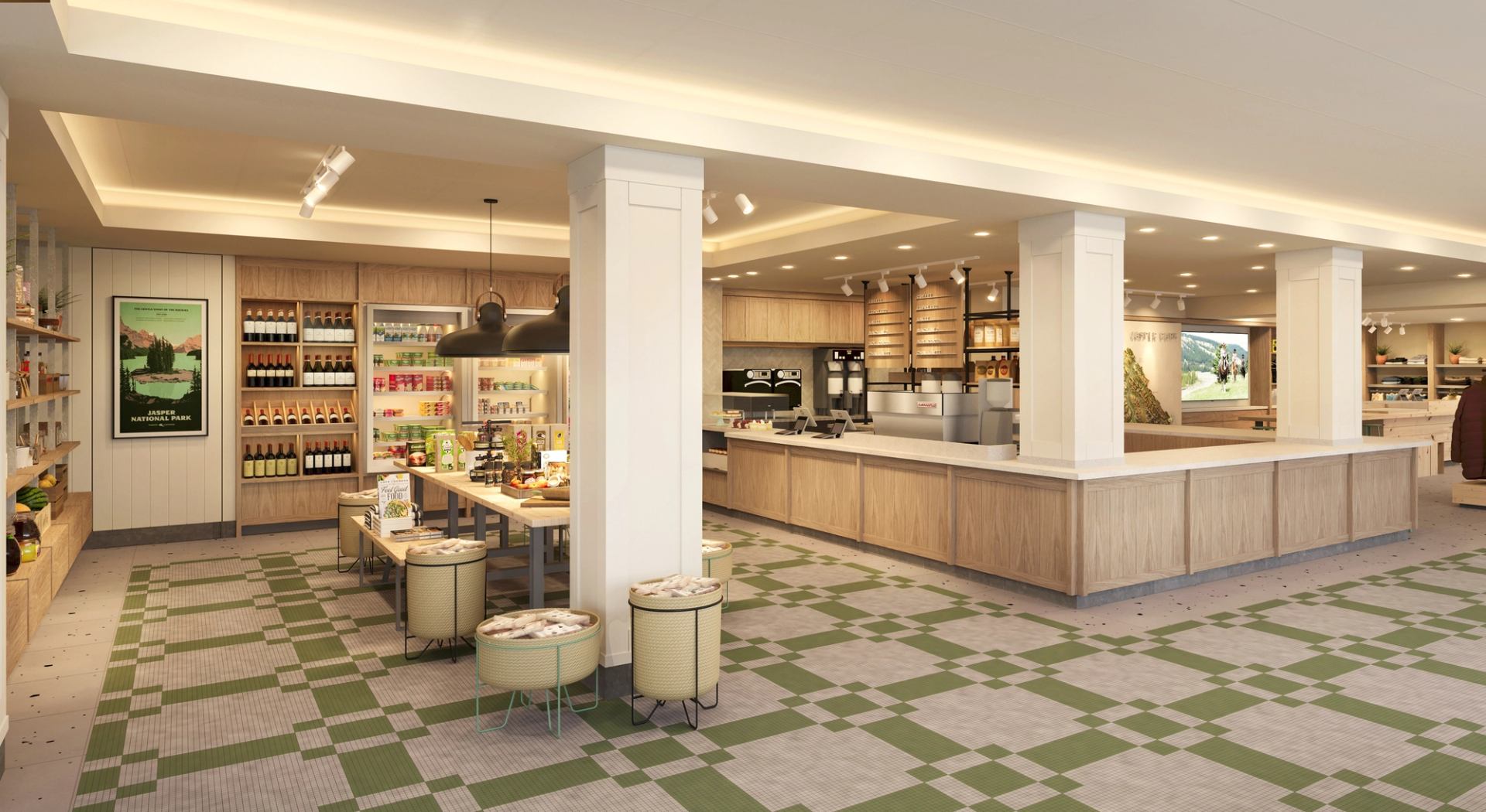 A rendering of Embark Outpost + Provisions, the new adventure concierge, cafe and retail outlet. 