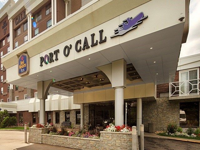 The exterior of the Port O' Call Restaurant.