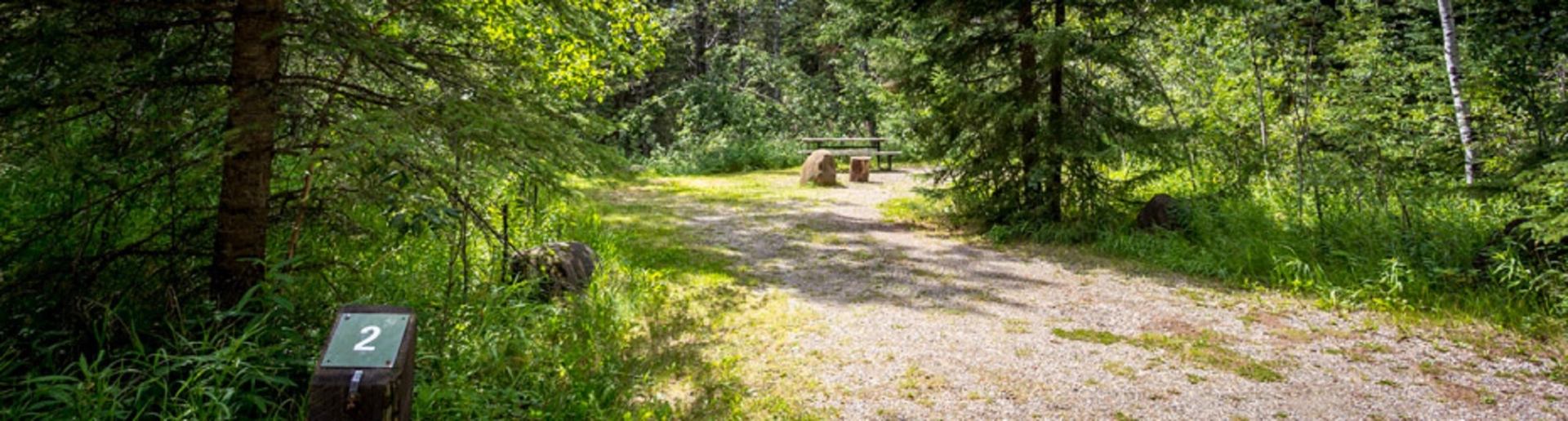 A campsite at Chambers Creek Campground