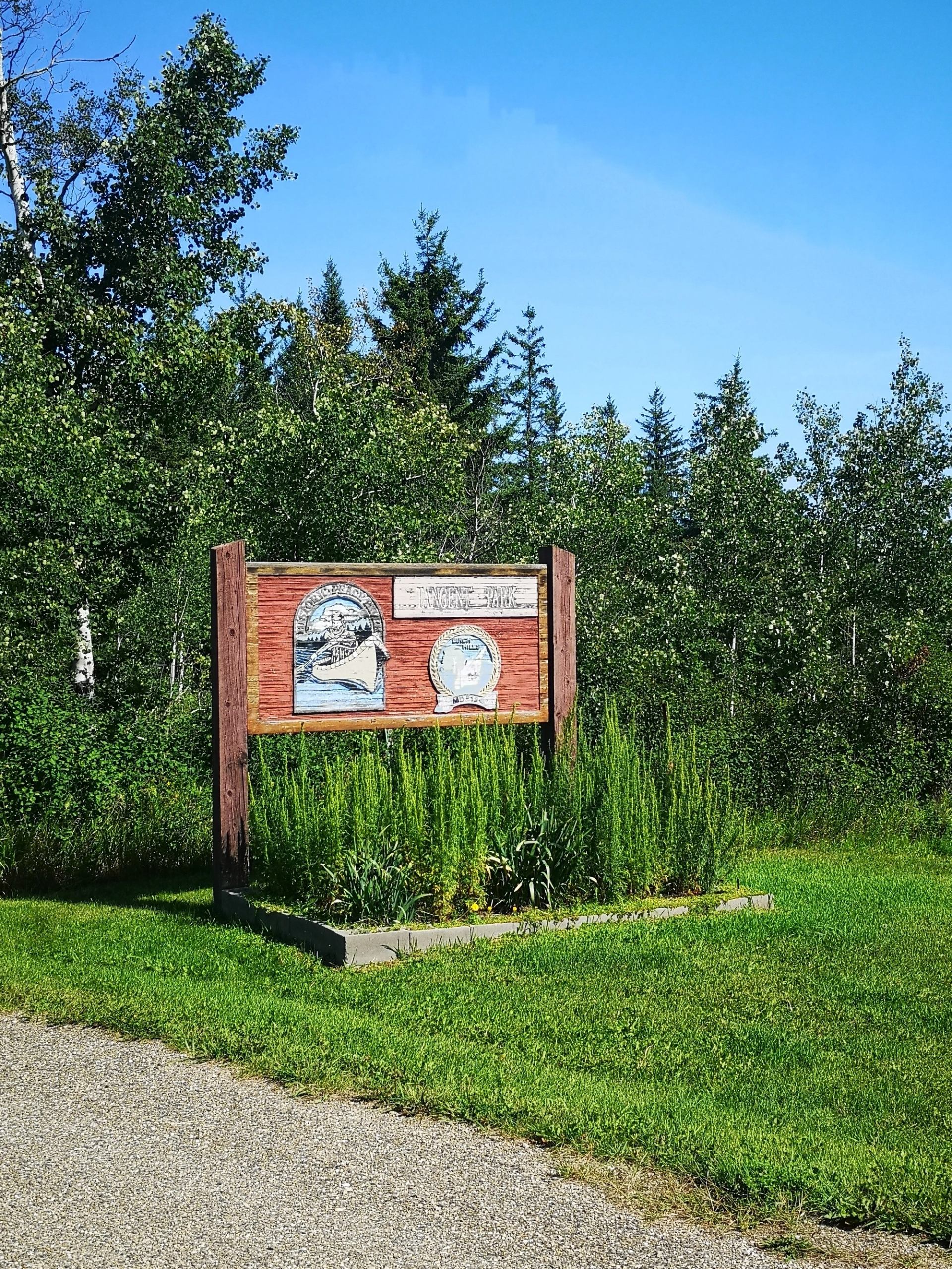 Tangent Park Campground sign.