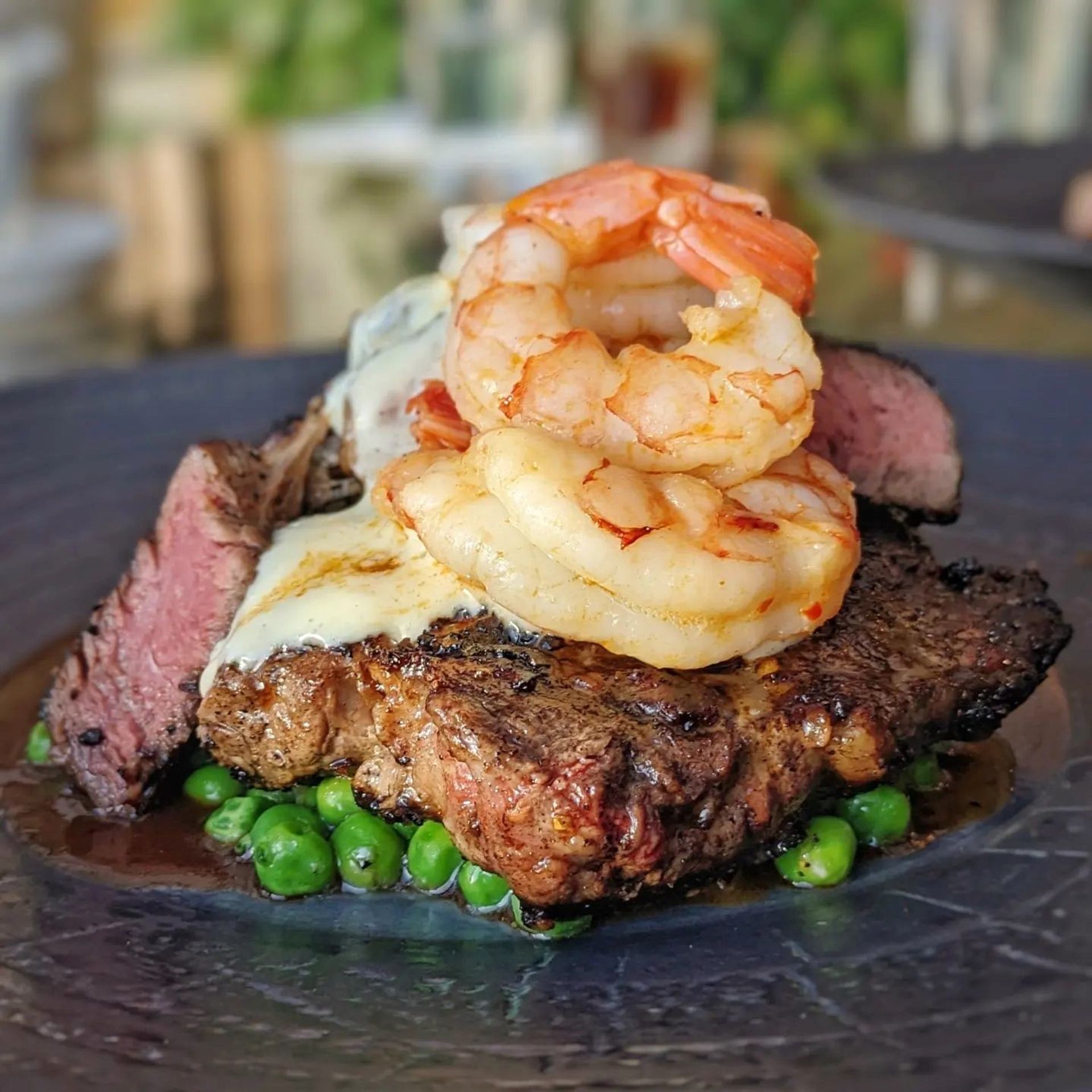 Steak entrée at the Longview Steakhouse in Alberta.