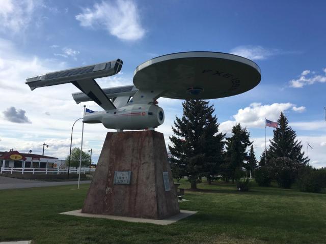 Starship statue in Vulcan