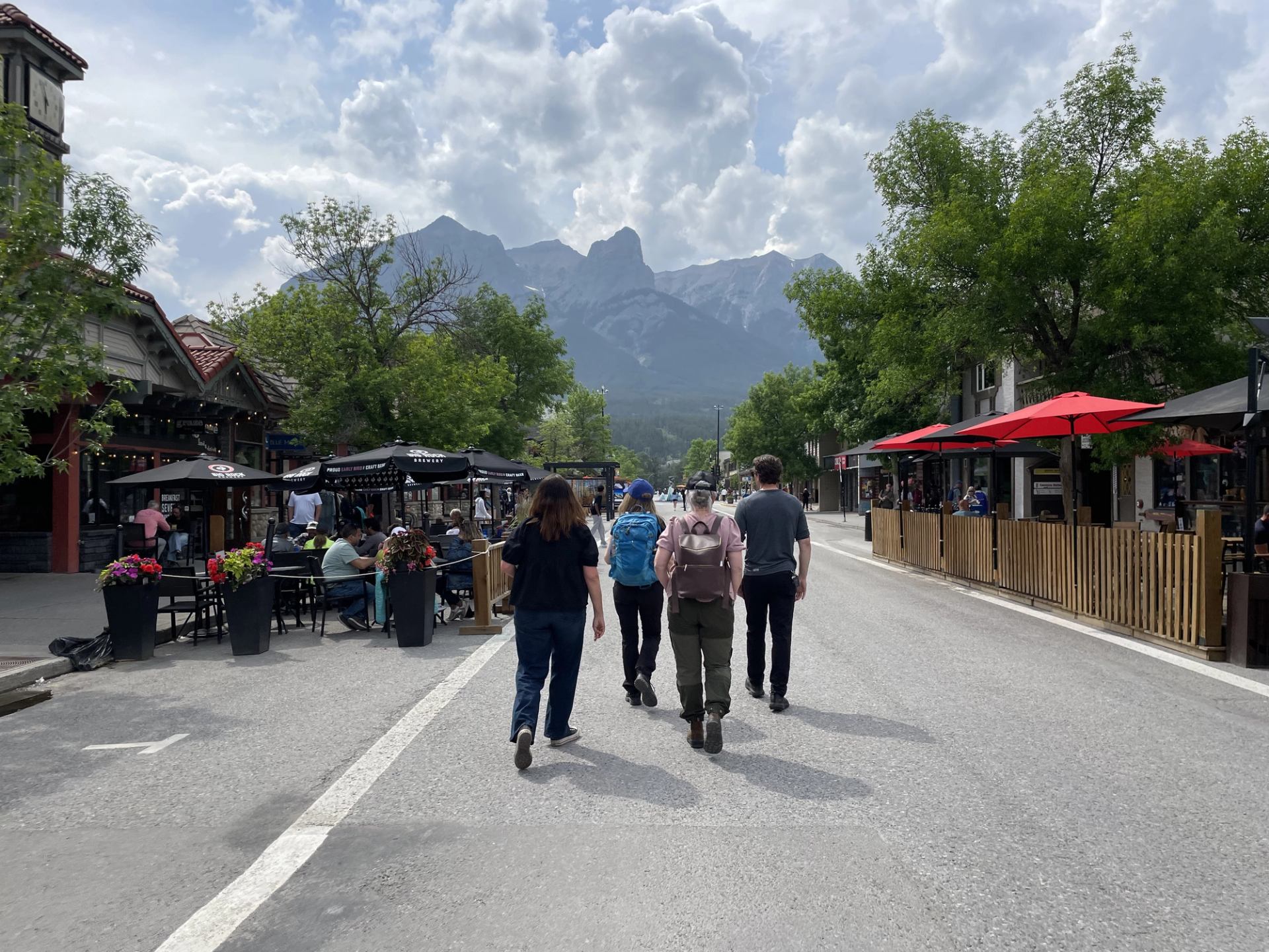 Group has a lot of fun on informative walking tour in Canmore, Alberta