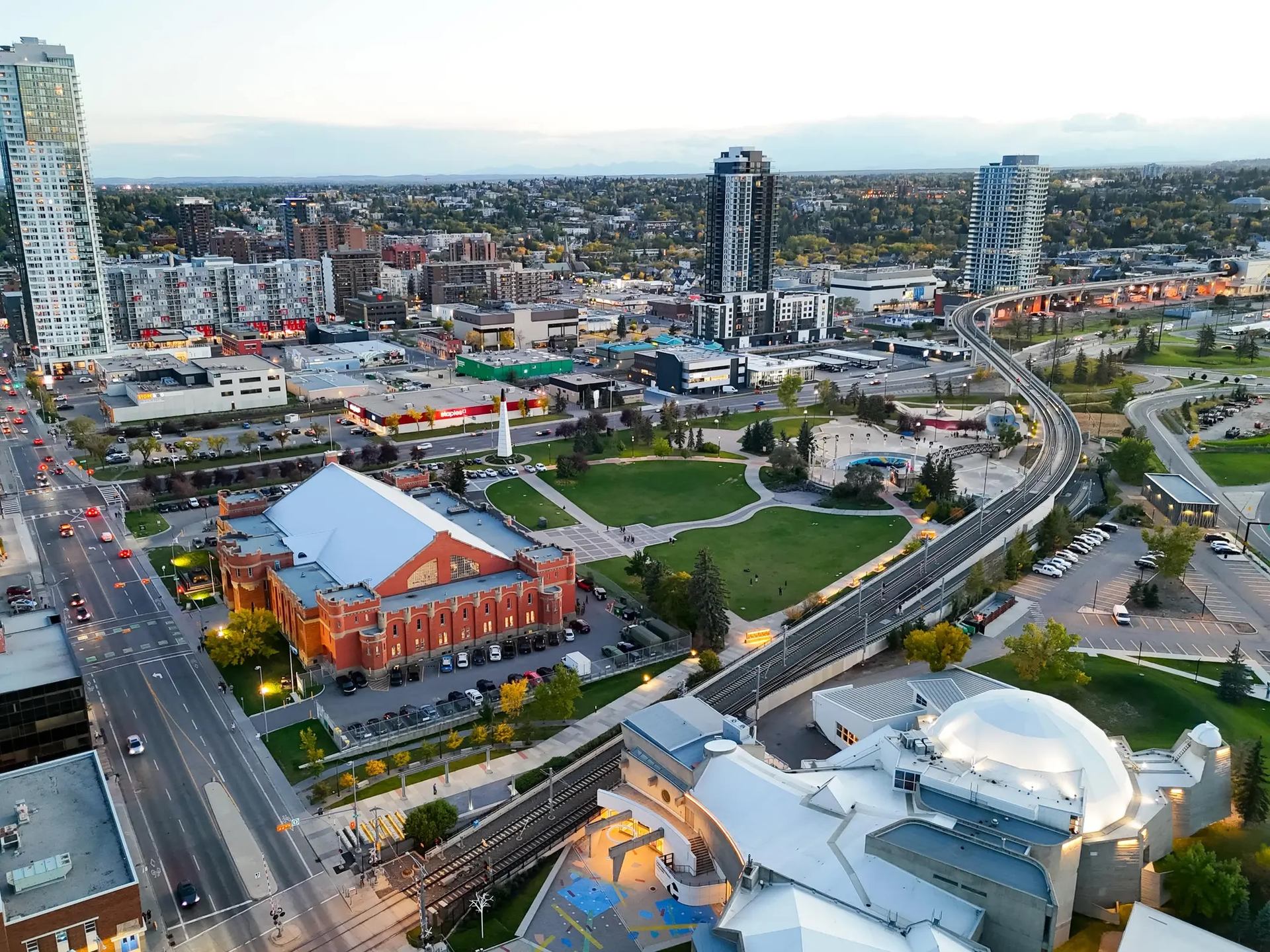 Aerial view of the park.