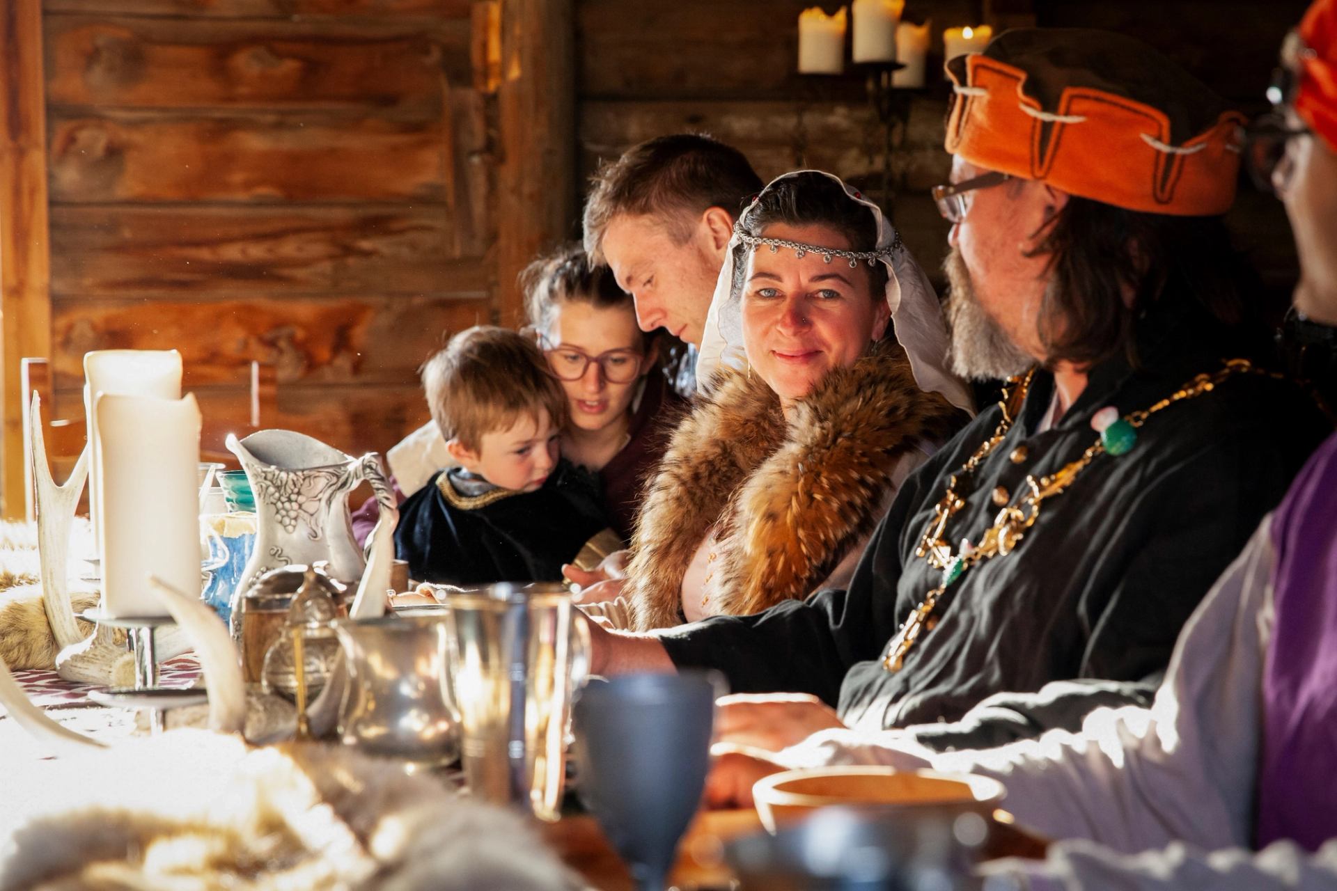 Happy family at the High Table