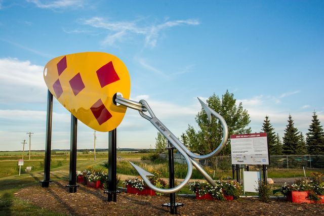 A close up of the World's Largest Fishing Lure.