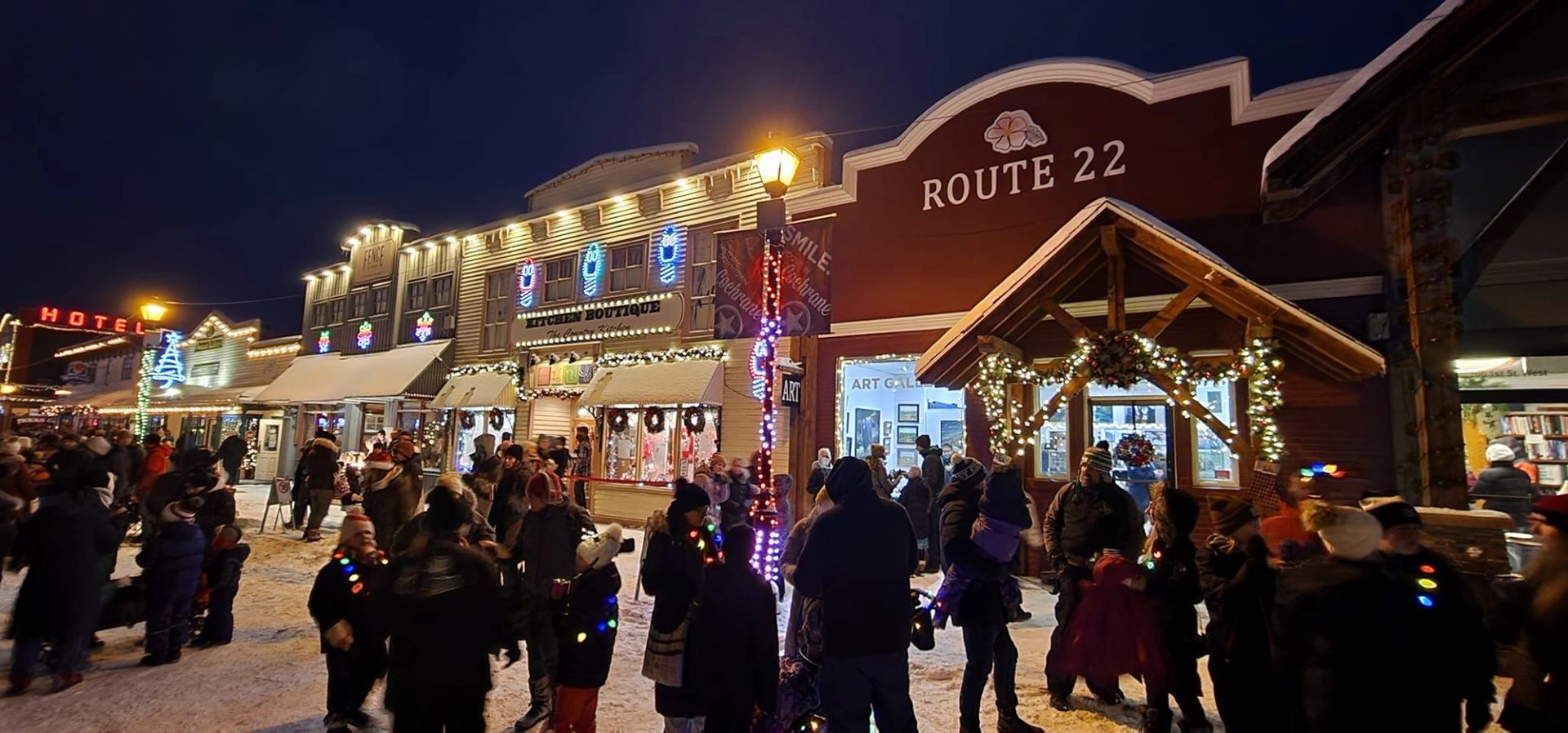 Route 22 with all the busy shoppers in the street