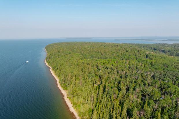 Scenic view at Cold Lake Provincial Park Campground.