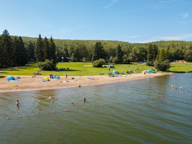 A beach at Long Lake Provincial Park.