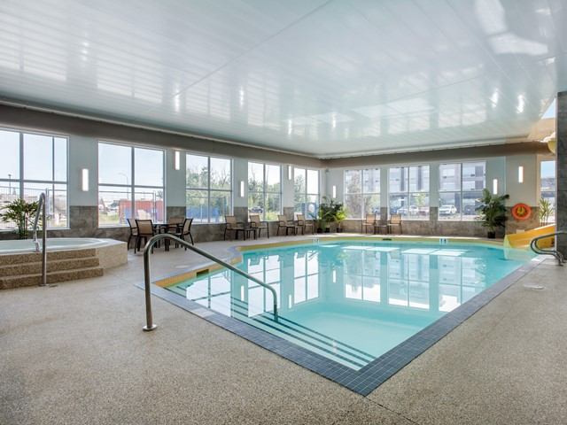 Pool area at the hotel