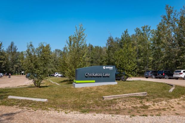 The sign at Chickakoo Lake Recreation Area.