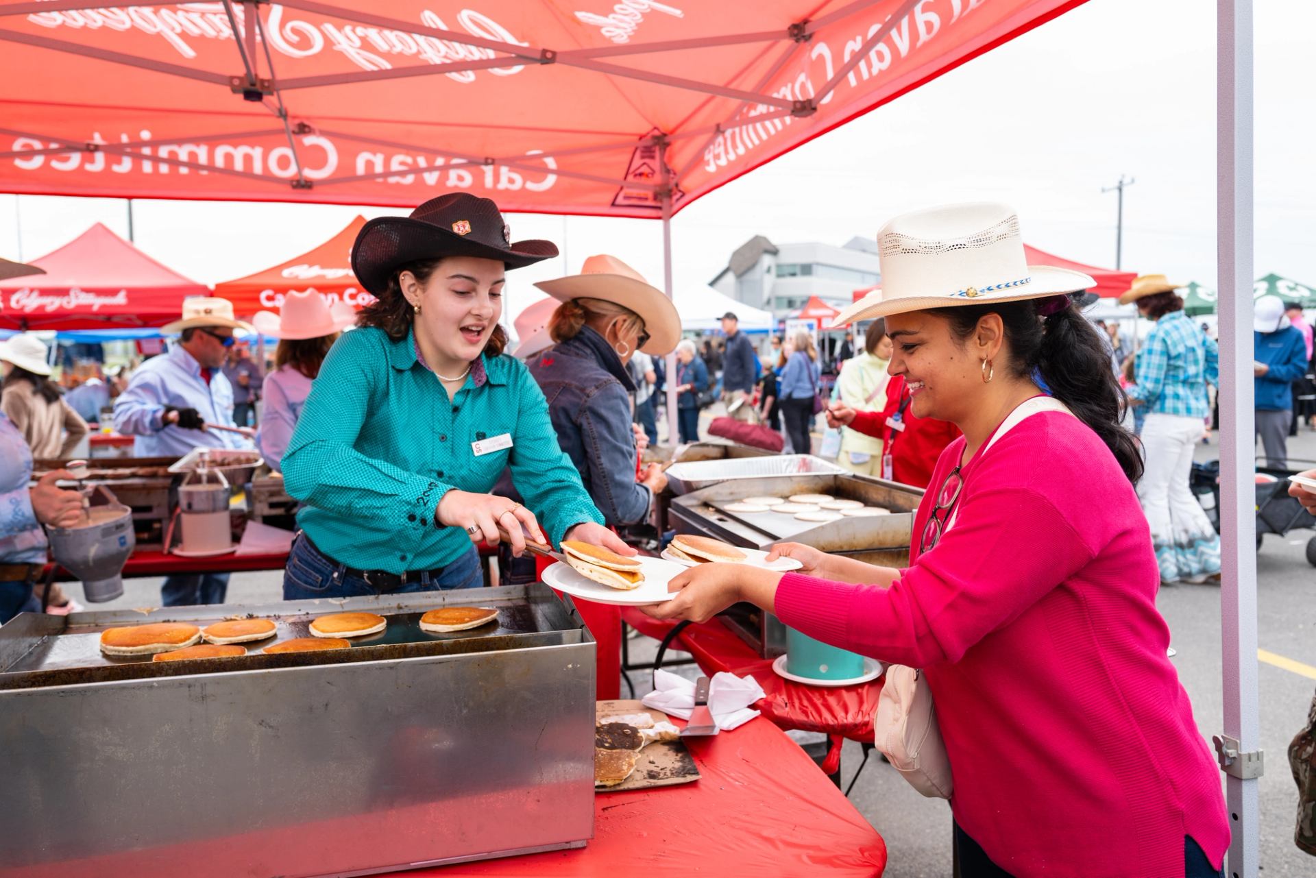 Flipping fresh pancakes and community vibes at Stampede Round Up