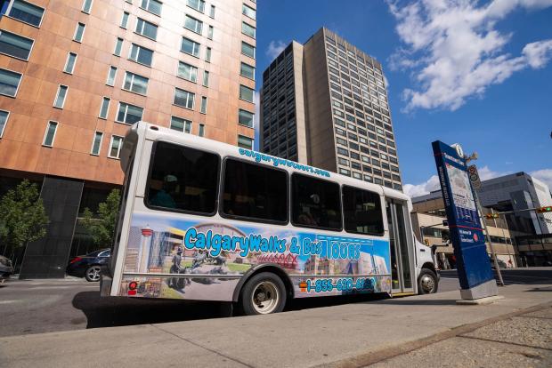 Bus for CalgaryWalks & Bus Tours.