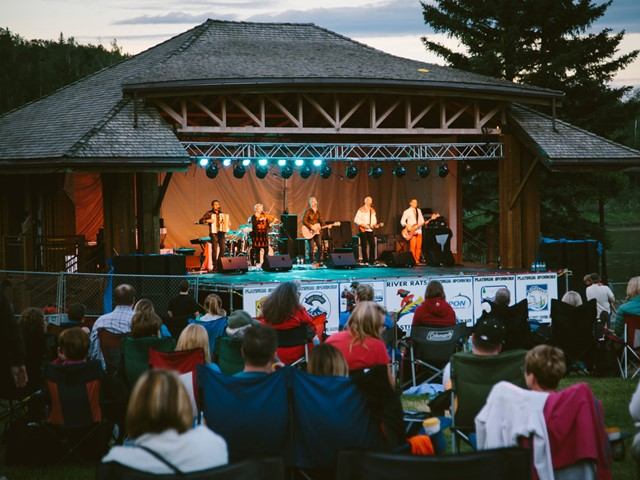 Festival goes watching the Magnificent River Rats Festival performers.