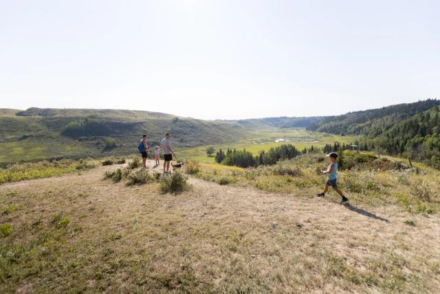 Hikers enjoy the scenery at Big Hill Springs.