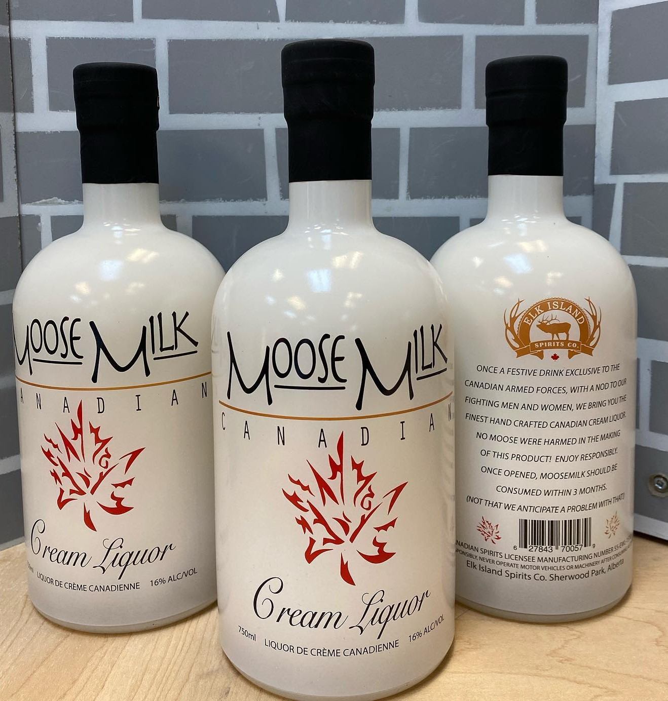 Their favorite Moose Milk Cream Liquor